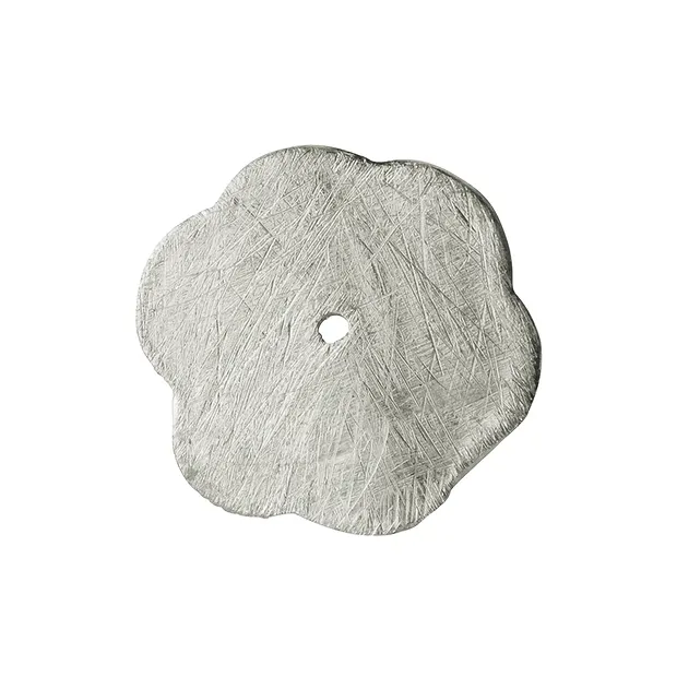 Flower disk 16mm, silver matt (5 pcs./ PU) | wholesaler gems & healing stones