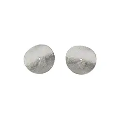 1905665082 Scheibe gebogen 08mm, Silber matt (12 St./VE) | Edelsteine, Heilsteine & Schmuck
