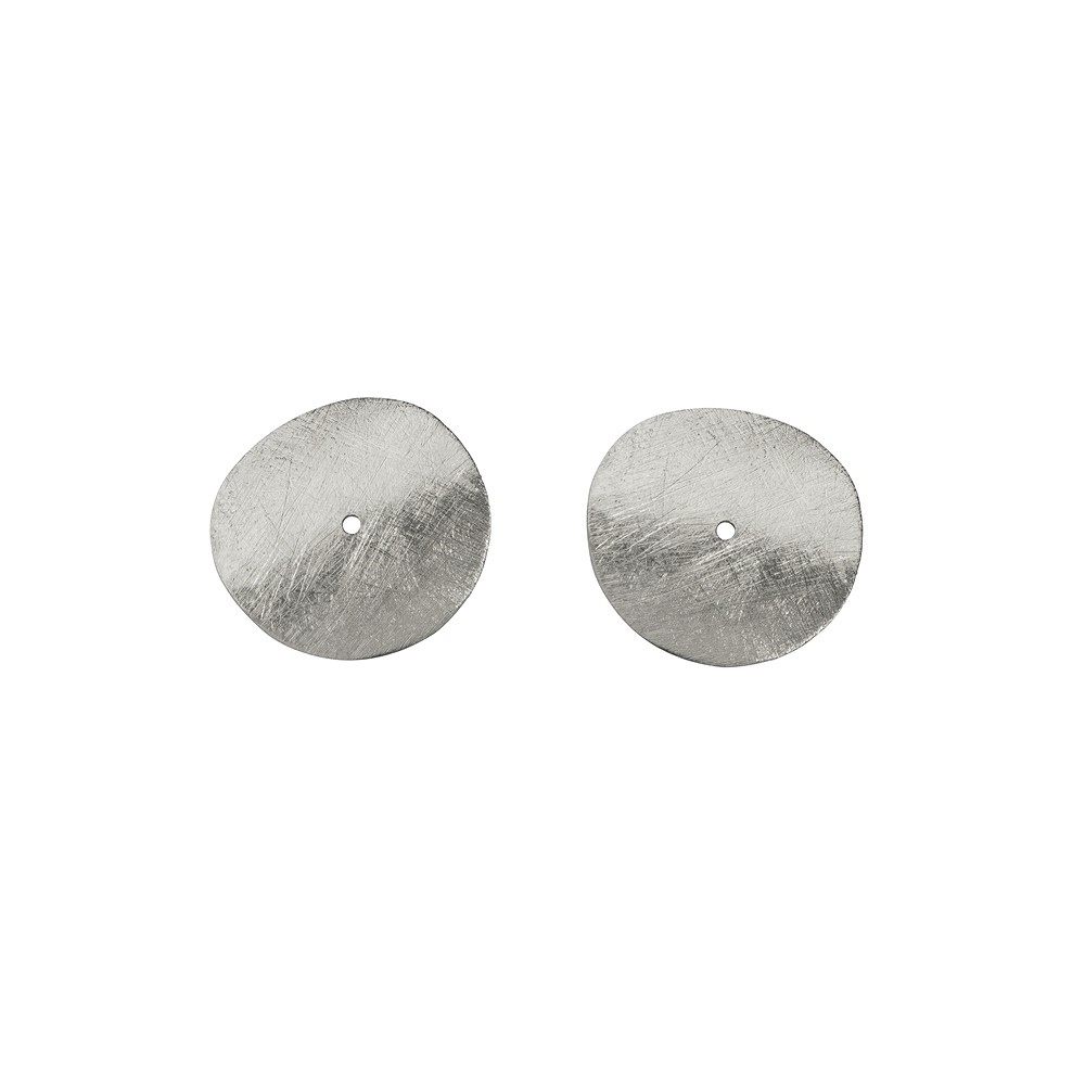 Scheibe gebogen 08mm, Silber matt (12 St./VE) | Edelsteine, Heilsteine & Schmuck