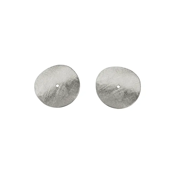 Disc curved 08mm, silver matt (12 pcs./ PU) | wholesaler gems & healing stones