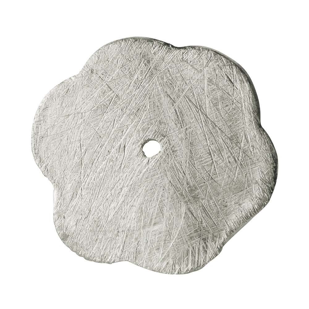 Flower disk 20mm, silver matt (3 pcs./ PU) | wholesaler gems &amp; healing stones