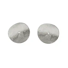 Scheibe gebogen 10mm, Silber matt (10 St./VE) | Edelsteine, Heilsteine & Schmuck