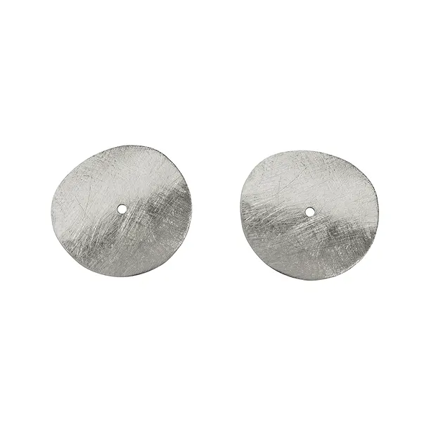 Scheibe gebogen 10mm, Silber matt (10 St./VE) | Edelsteine, Heilsteine & Schmuck