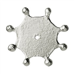 1905665112 Kugelscheibe 16mm, Silber matt (5 St./VE) | GH Edelsteine, Heilsteine &amp; Schmuck