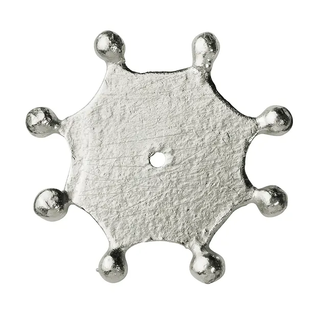 Kugelscheibe 16mm, Silber matt (5 St./VE) | GH Edelsteine, Heilsteine & Schmuck