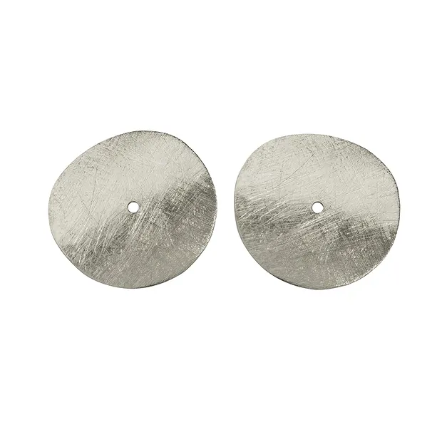 Disc curved 20mm, silver matt (4 pcs./ PU) | wholesaler gems & healing stones