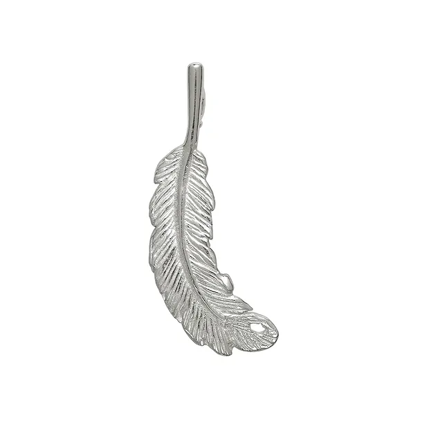 Feder Eule 24mm, Silber (4 St./VE) | Großhandel Edelsteine, Heilsteine & Schmuck