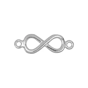 Simbolo dell'infinito 20 x 7 mm, 2 occhielli, argento (3 pz./ UC) | Marco Schreier