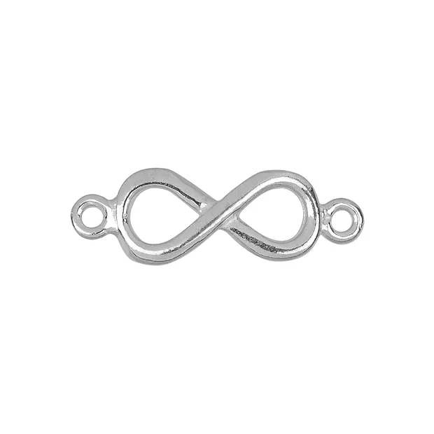 Symbole de l'infini 20 x 7mm, 2 anneaux, argent (3 pcs/Unité) | Marco Schreier