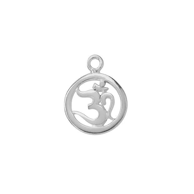 Simbolo Om con due occhielli 13 mm, argento (1 pz./ UC) | Marco Schreier