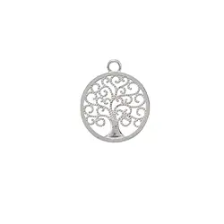 1905672071 Lebensbaum mit Öse 15mm, Silber (1 St./VE) | GH Edelsteine, Heilsteine & Schmuck