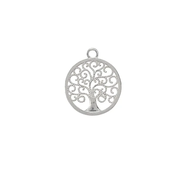 Tree of life with eyelet 15mm, silver (1 pc./ PU) | Marco Schreier