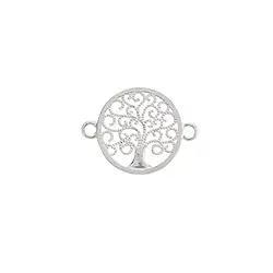 1905672081 Albero della vita con due occhielli 15 mm, argento (1 pz./ UC) | Marco Schreier