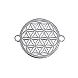 1905672091 Flower of Life with eyelets 15mm, silver (3 pcs./ PU) | Marco Schreier