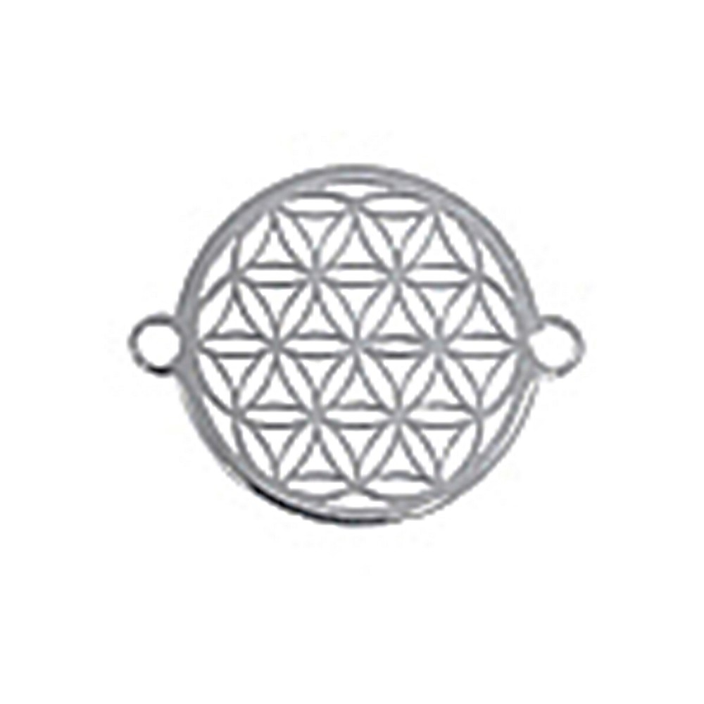 Flor de la vida con Anillas 15mm, plata (3 uds./VE) | Marco Schreier