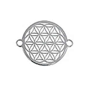 Flower of Life with eyelets 15mm, silver (3 pcs./ PU) | Marco Schreier