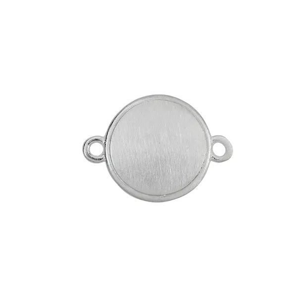 Rondelle cercle 12mm avec anneaux, argent mat (2 pcs/UC) | Marco Schreier