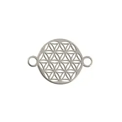 1905672151 Flower of Life with eyelets 10mm, silver (4 pcs./ PU) | Marco Schreier