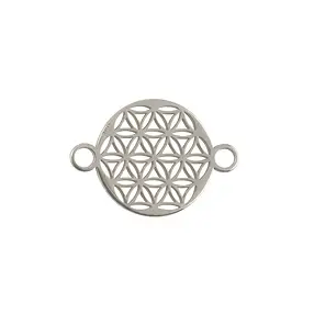 Fiore della vita con occhielli 10 mm, argento (4 pz./ UC) | Marco Schreier