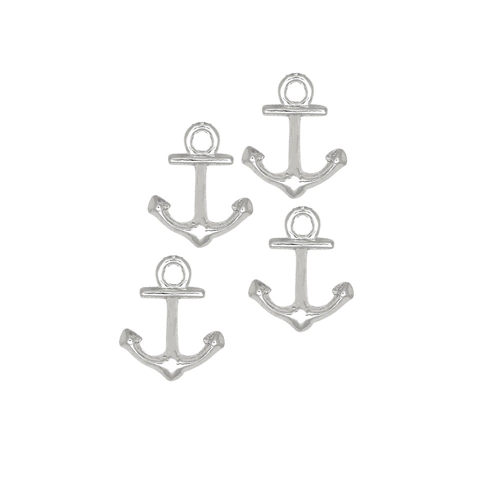 Anker 7,5 x 9mm, Silber (6 St./VE) | Großhandel Edelsteine, Heilsteine & Schmuck