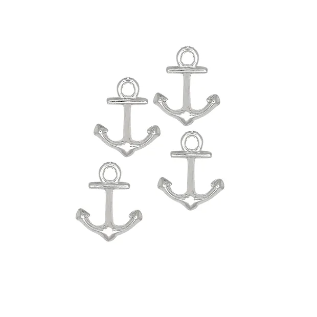 Anker 7,5 x 9mm, Silber (6 St./VE) | Großhandel Edelsteine, Heilsteine & Schmuck