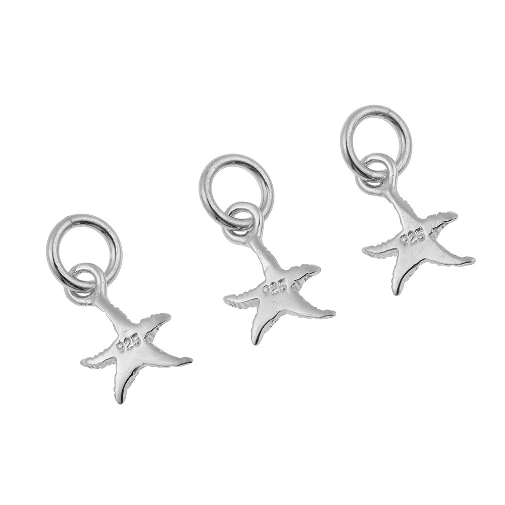 Seestern 7 x 8mm, Silber (3 St./VE) | Schreier Edelsteine, Heilsteine & Schmuck