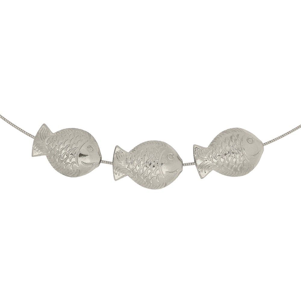 Fisch 25 x 18mm, Silber (1 St./VE) | Großhandel Edelsteine, Heilsteine & Schmuck