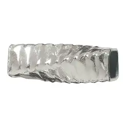 1905680084 Tubes square hammered twisted 04 x 08mm, silver (24 pcs./ PU) | Marco Schreier