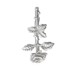 1905694031 Fiori di rosa 28 mm, argento (2 pz./ UC) | grossista gemme e pietre curative