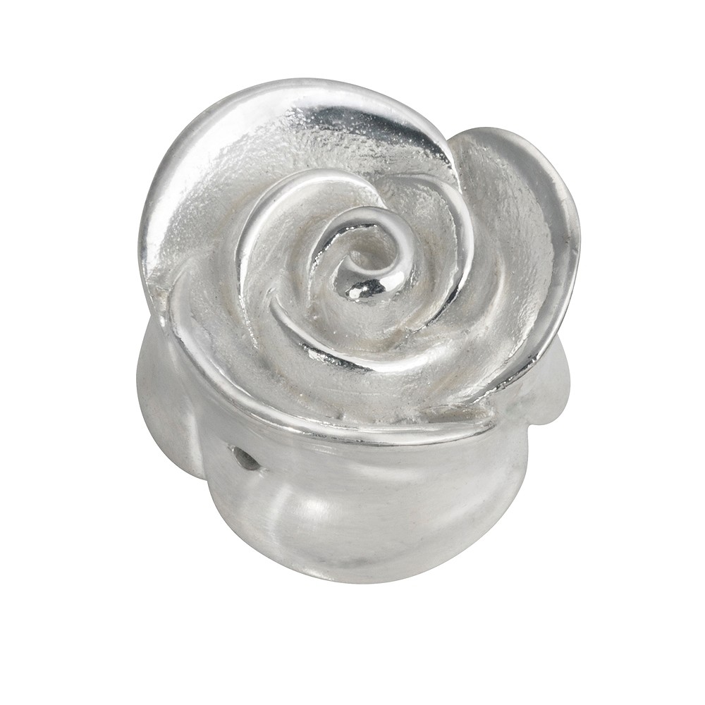 Rose petal 17mm, silver (1 pc./ PU) | wholesaler gems, healing stones & jewelry