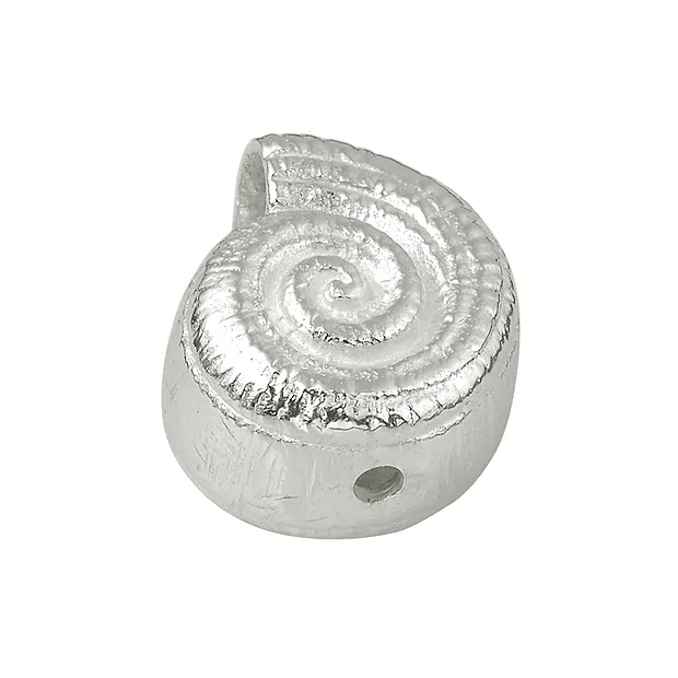 Snake shell 15mm, silver (1 pc./ PU) | wholesaler gems, healing stones & jewelry