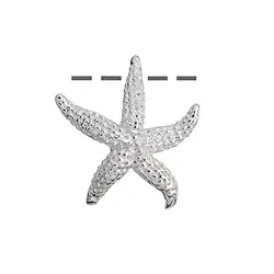 1905696071 Seestern 24 x 26mm, Silber (1 St./VE) | Edelsteine, Heilsteine & Schmuck-Handel