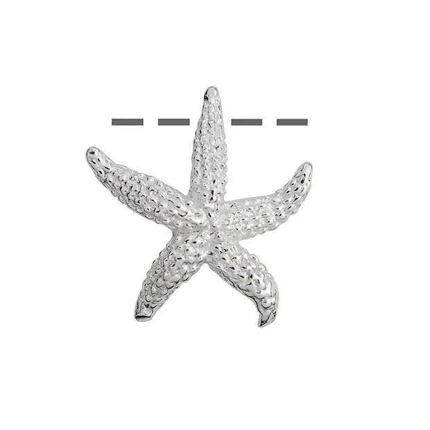 Seestern 24 x 26mm, Silber (1 St./VE) | Edelsteine, Heilsteine & Schmuck-Handel