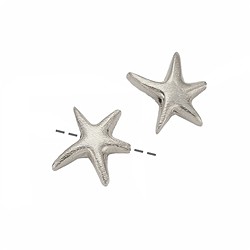 1905696072 Estrella de mar 14 x 12mm, plata mate (2 uds./VE) | Marco Schreier