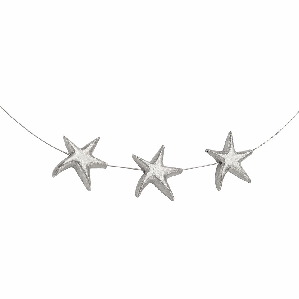 Starfish 18 x 16mm, silver matt (2 pcs./ PU) | wholesaler gems & healing stones