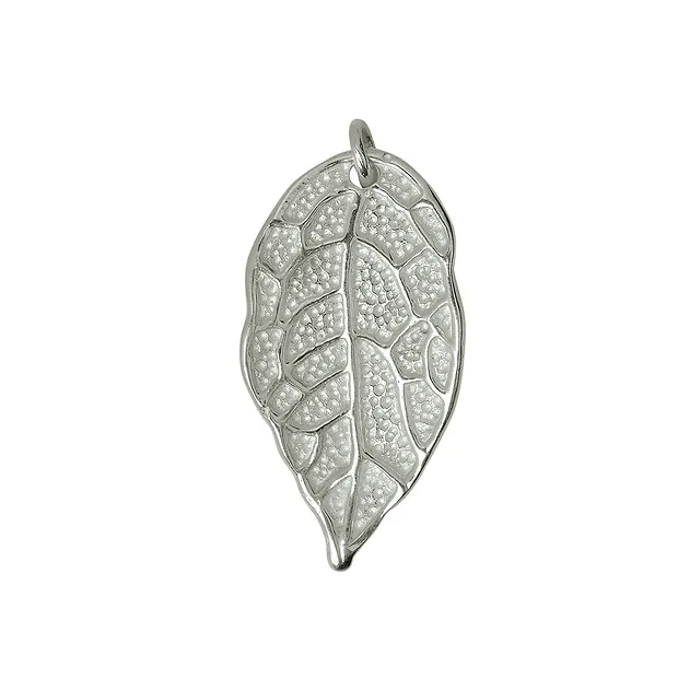 Rosenblatt mit Öse 26mm, Silber (2 St./VE) | GH Edelsteine, Heilsteine & Schmuck