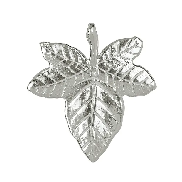 Ivy leaf with eyelets and hole 21mm, silver (2 pcs./ PU) | Marco Schreier