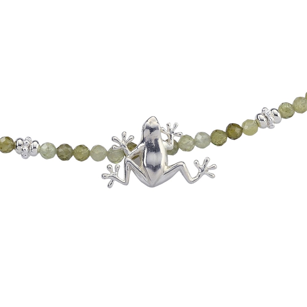 Frog with eyelets 22mm, silver (1 pc./ PU) | wholesaler gems & healing stones