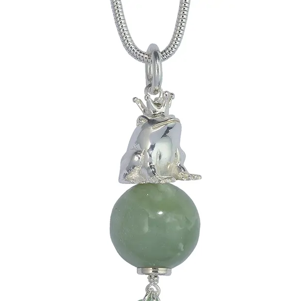 Frog King 20mm, silver (1 pc./ PU) | wholesaler gems, healing stones & jewelry