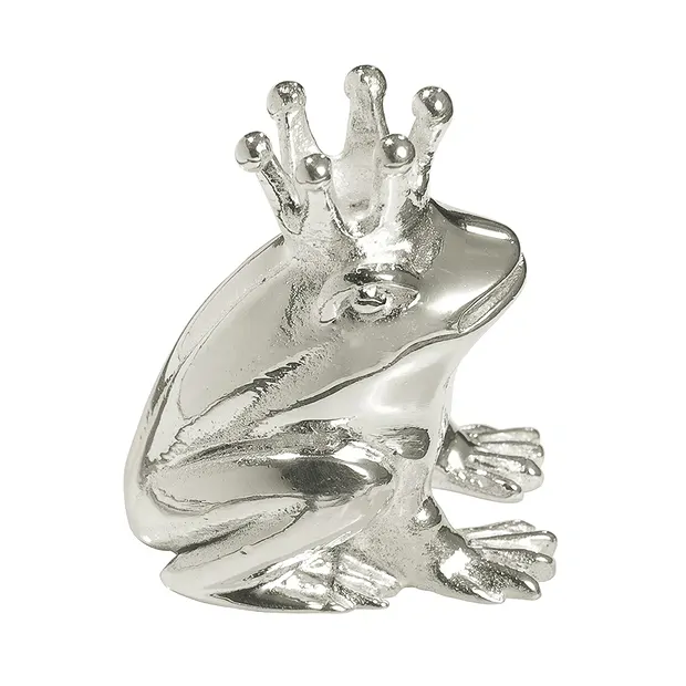 Frog King 20mm, silver (1 pc./ PU) | wholesaler gems, healing stones & jewelry