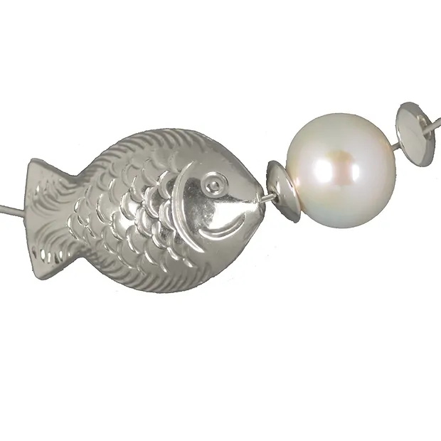 Fisch 25mm, Silber (1 St./VE) | Großhändler Edelsteine, Heilsteine & Schmuck