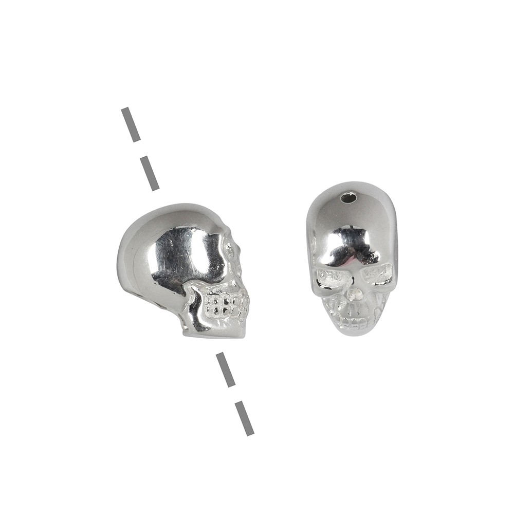 Teschio 13 x 12 mm, forato dall'alto, argento (1 pz./ UC) | Marco Schreier