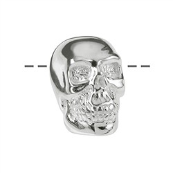 1905697131 Teschio 13 x 12 mm, forato lateralmente, argento (1 pz./ UC) | Marco Schreier