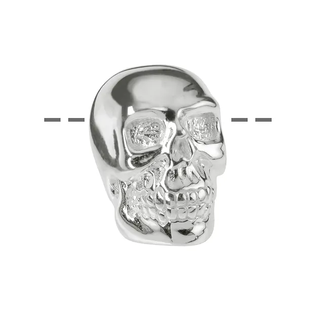 Schädel 13 x 12mm, seitlich gebohrt, Silber (1 St./VE) | Marco Schreier