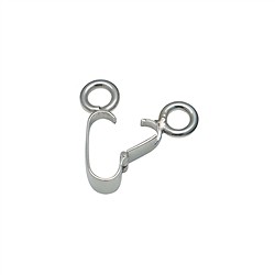 1905702302 Scharnierclip für 30mm Donut, Silber matt | GH Edelsteine, Heilsteine & Schmuck
