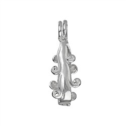 1905702421 Hinge clip for 30mm donut, silver, waterfall | wholesaler gems & healing stones