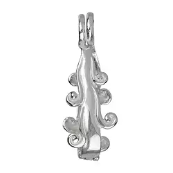 1905702431 Hinge clip for 40mm donut, silver, waterfall | wholesaler gems & healing stones