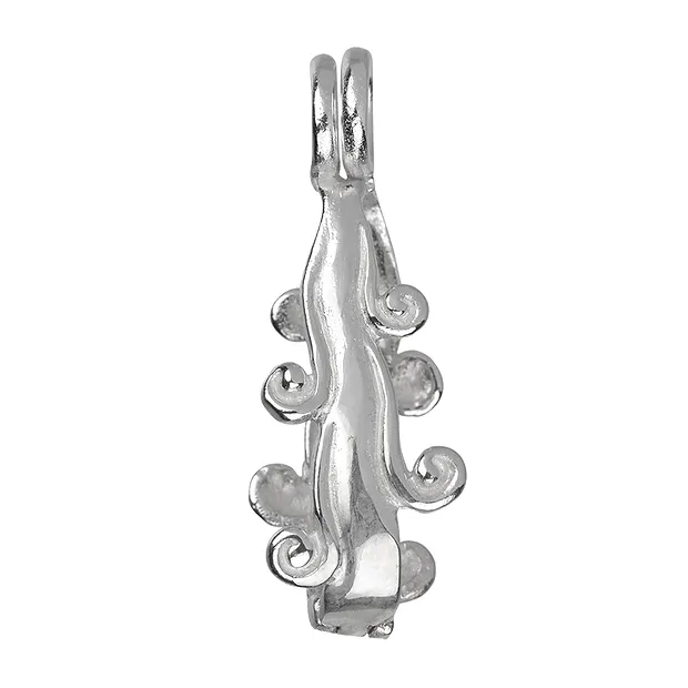 Scharnierclip für 40mm Donut, Silber, Wasserfall | Marco Schreier