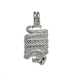 1905702441 Clip a cerniera per ciambella da 30 mm, argento, serpente | Marco Schreier