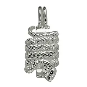 Hinge clip for 40mm donut, silver, snake | wholesaler gems & healing stones